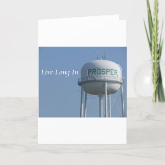Live Long in Prosper (TX) Greeting Card Kort