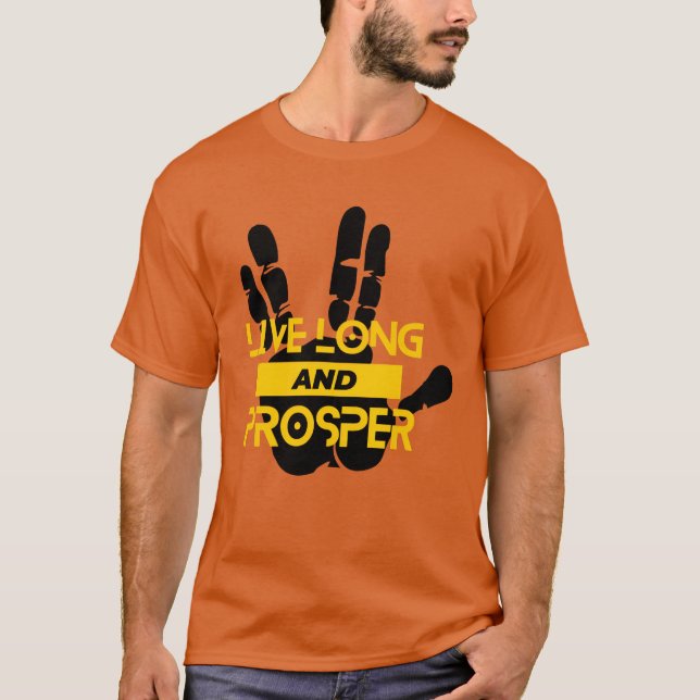 Live Long Prosper Salute T Shirt (Framsida)