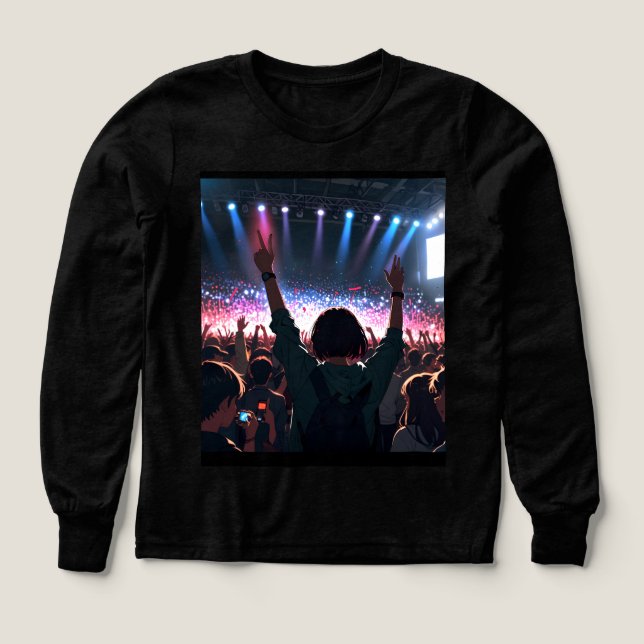 Live Loud: Fet konsert Vibes Graphic Tee for Girl (Design framsida)