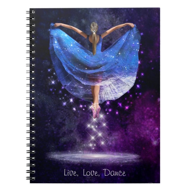 Live, Love, Dance Journal Anteckningsbok (Framsidan)