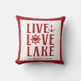 Live Love Lake - Nautilus båt Alla hjärtans dag Ge Kudde