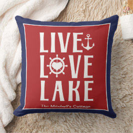 Live Love Lake - Nautilus båt Alla hjärtans dag Ge Kudde
