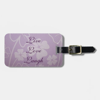 Live Love Laugh bagageetiketter Lavendel Blommor Bagagebricka