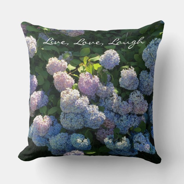 Live Love Laugh Hydrangea Stuga  Kudde (Framsida)