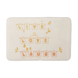 Live Love Laugh Söt Notedry Badrumsmatt Badrumsmatta