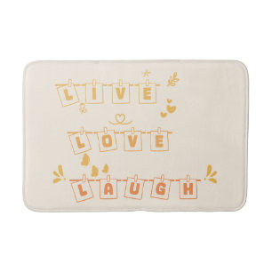 Live Love Laugh Söt Notedry Badrumsmatt Badrumsmatta