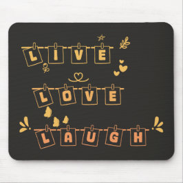 Live Love Laugh Söt Notedry Musmatta