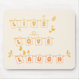 Live Love Laugh Söt Notedry Musmatta