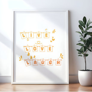 Live Love Laugh Söt Notedry Poster