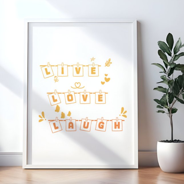 Live Love Laugh Söt Notedry Poster (Skapare uppladdad)