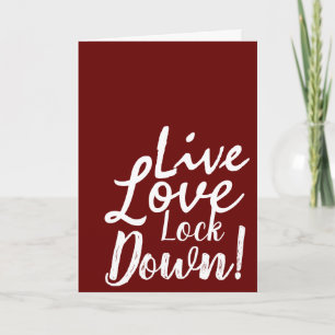 Live Love Lock Down! Grattiskort Inbjudan