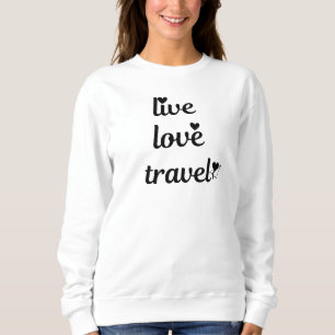 Live Love Travel Typografi, Pappersflygplan,Enkelt T Shirt