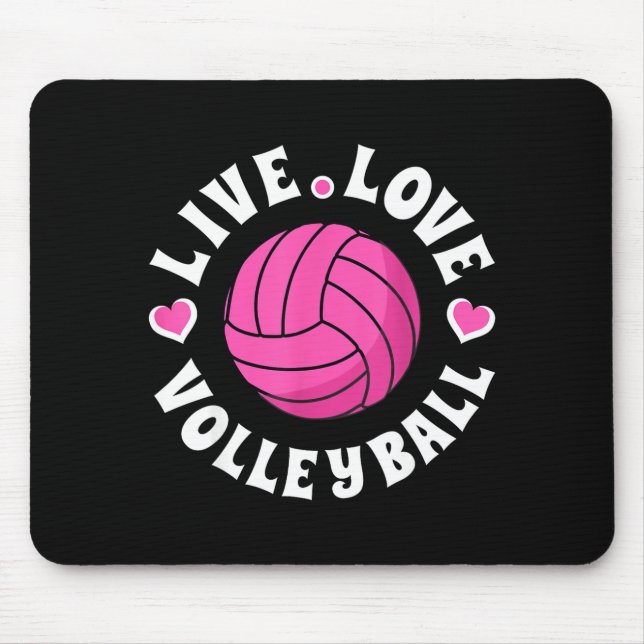Live Love Volleyball For Women Girls Volleyball Fa Musmatta (Framsidan)