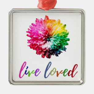 Live Loved Square Ornament