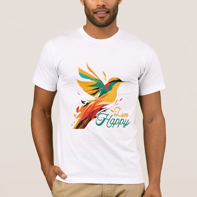 Live Lycklig T Shirt (Framsida)