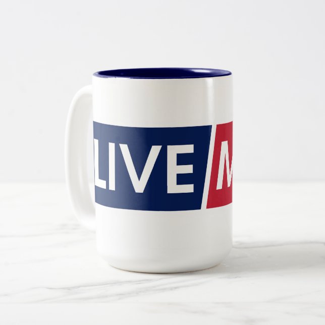 LIVE MAD Bold Motivation Mug Två-Tonad Mugg (Framsida vänster)