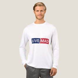 LIVE MAD – Djärv Minimal Modern Typsnittsdesign T Shirt