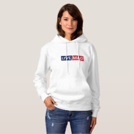 LIVE MAD – Djärv Minimal Modern Typsnittsdesign T Shirt