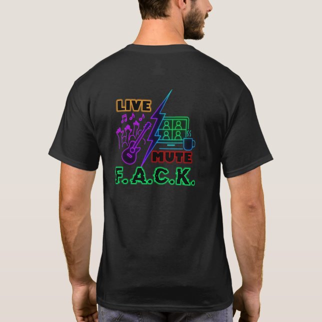 Live men du är på tyst läge t shirt (Baksida)