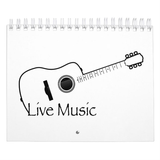 Live Music Acoustic Guitar Kalender (Omslag)