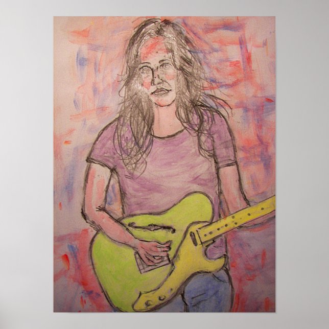 Live Music Girl Sketch Poster (Framsidan)