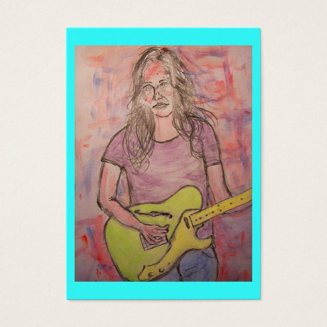 Live Music Girl Visitkort (Framsidan)