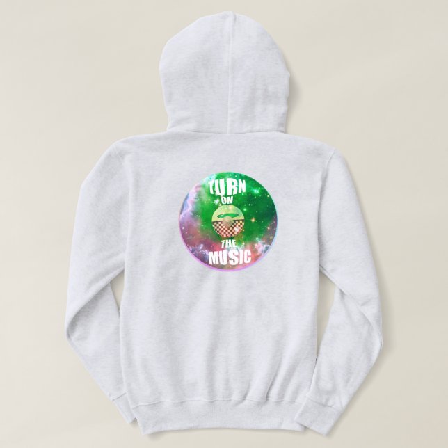 Live Music Hoodie T Shirt (Design baksida)
