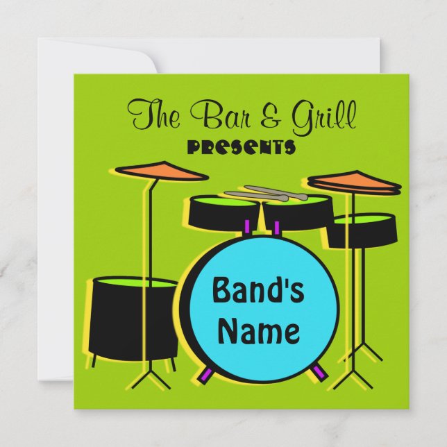 Live Music-inbjudan Inbjudningar (Framsida)