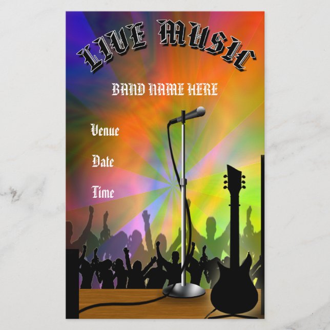 Live Music-konsert/Party Flyer (Framsidan)