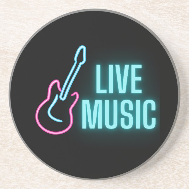 Live Music Neon Gitarr   Underlägg (Framsidan)