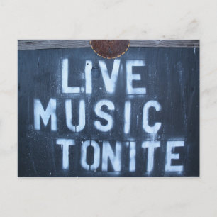 Live Music Tonite Vykort