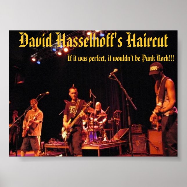live @ norva - David Hasselhoffs haircut Poster (Framsidan)