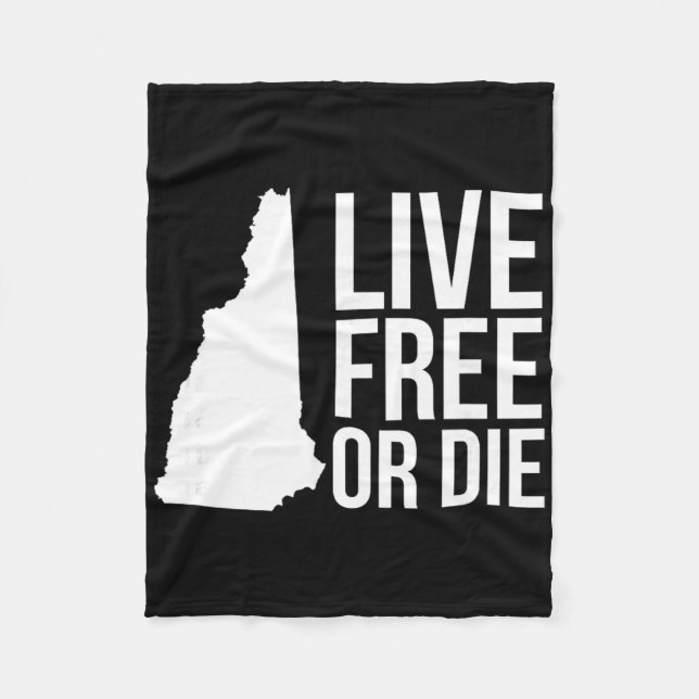 Live Or Die Nh Motto New Hampshire Map  Fleecefilt (Framsidan)