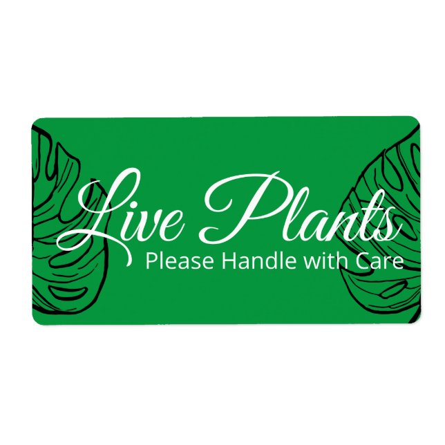 Live Plants Please Handle With Care Monstera Fraktsedel (Framsidan)