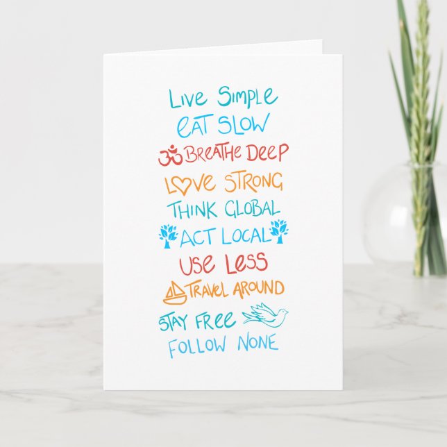Live Simple 2 Tack Kort (Framsida)