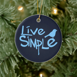 Live Simple Julgransprydnad Keramik