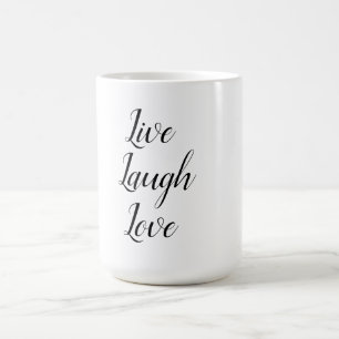 "live,skratt,kärlek" kaffemugg