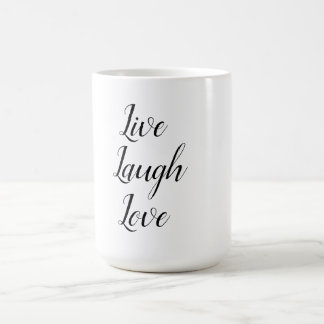"live,skratt,kärlek" kaffemugg