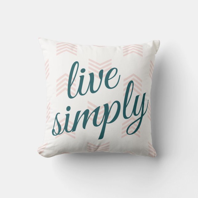 Live-skript Typography Chevron Navy Blue Kudde (Framsida)