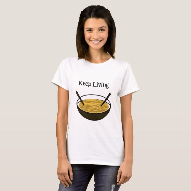 Live – Söt Positiv Tecknad Design T Shirt (Hel framsida)
