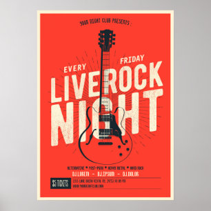 Live sten night-musik Poster meddelande