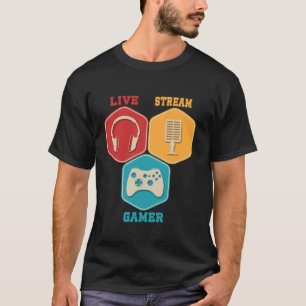 Live Stream Gamer Video Game Online-spelets Live-s T Shirt