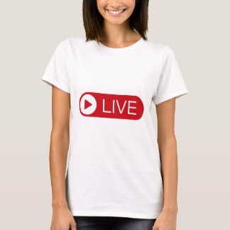 Live Stream T-shirt – Grafisk Tee med “Live” -logo