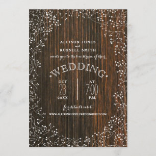 Live Stream Virtuell Bröllop Barnwood Baby's Band Inbjudningar
