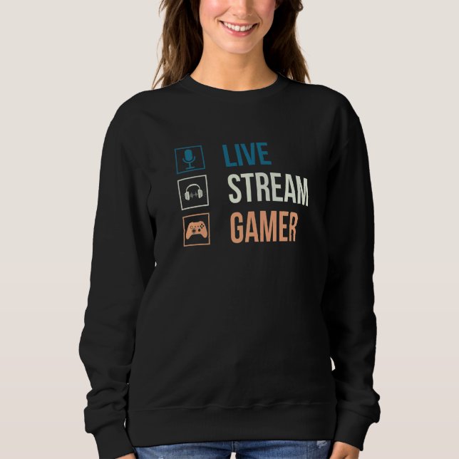 Live Streamer u2013 Videospel  Spelande Live Strea T Shirt (Framsida)