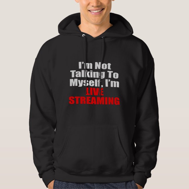 Live Streaming Streamer Hoodie (Framsida)