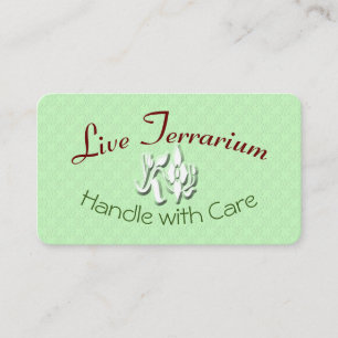 Live Terrarium Care Instructions Card Visitkort
