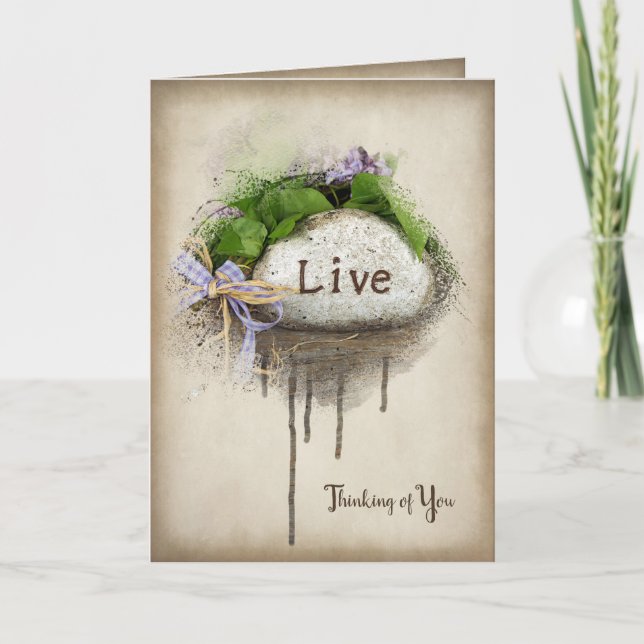 LIVE-text i sten Kort (Framsida)