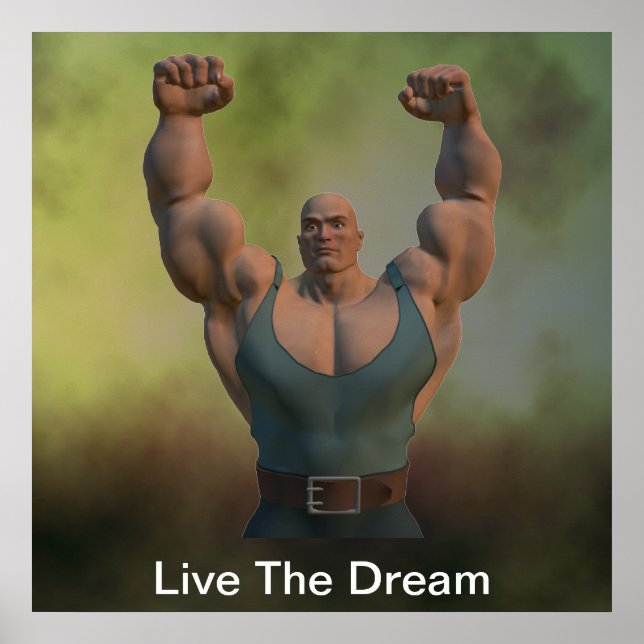 Live the Dream Weightlifter Poster (Framsidan)