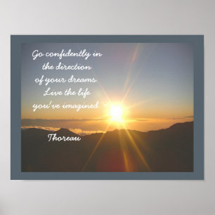 Live the Life - Thoreau-offerten - Art print Poster